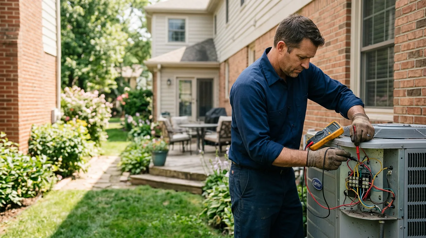 HVAC technician working near Drift, KY